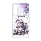 Névvel kérhető - Kedves Levendulás manó mintás Samsung Galaxy tok