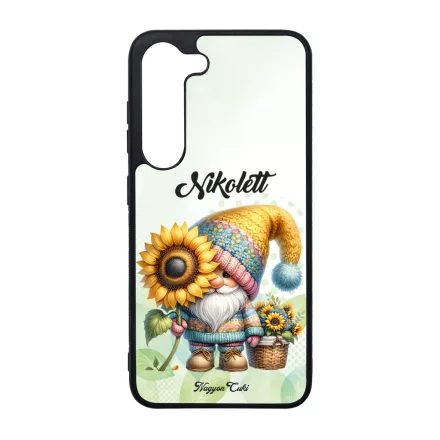 Névvel kérhető Cuki kukucs napraforgós manó mintás Samsung Galaxy tok