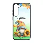 Névvel kérhető Cuki sapkás napraforgós manó mintás Samsung Galaxy tok