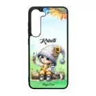 Névvel kérhető Selfie napraforgós manó lány mintás Samsung Galaxy tok