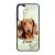 Névvel kérhető - Barna tacskó portré mintás Samsung Galaxy tok