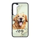 Névvel kérhető - Golden Retriever portré mintás Samsung Galaxy tok
