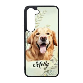   Névvel kérhető - Golden Retriever portré mintás Samsung Galaxy tok