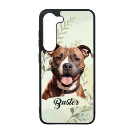   Névvel kérhető - Staffordshire terrier portré mintás Samsung Galaxy tok