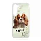 Névvel kérhető - Vörös Cavalier King Charles spániel portré mintás Samsung Galaxy tok