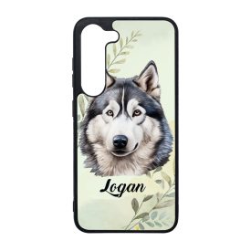 Névvel kérhető - Husky portré mintás Samsung Galaxy tok