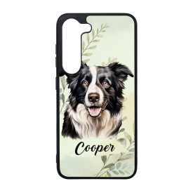   Névvel kérhető - Border Collie portré mintás Samsung Galaxy tok