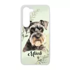 Névvel kérhető - Törpe schnauzer portré mintás Samsung Galaxy tok