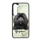 Névvel kérhető - Fekete puli portré mintás Samsung Galaxy tok