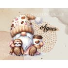 Névvel kérhető - Kávés manó cuki lajhárral univerzális tablet tok