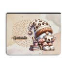 Névvel kérhető - Cuki kávés manó könyvvel univerzális tablet tok