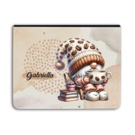   Névvel kérhető - Cuki kávés manó könyvvel univerzális tablet tok