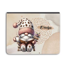   Névvel kérhető - Könyvmoly kávés manó univerzális tablet tok