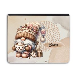   Névvel kérhető - Cappucino kávés manó univerzális tablet tok