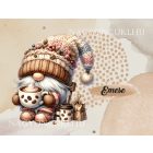 Névvel kérhető - Cappucino kávés manó univerzális tablet tok