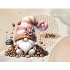 Névvel kérhető - Kávés manó kávébabbal univerzális tablet tok