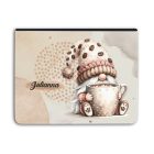 Névvel kérhető - Nagy bögrés kávés manó univerzális tablet tok