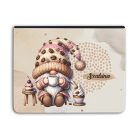 Névvel kérhető - Kávés manó sütikével univerzális tablet tok