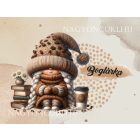 Névvel kérhető - Könyvmoly kávés manó lány univerzális tablet tok