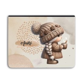   Névvel kérhető - Tündéri kávés manó lány univerzális tablet tok