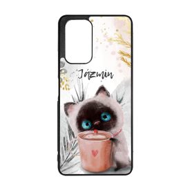 Kávézós cicus Téli mintás Xiaomi tok