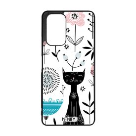 Mosolygós fekete cica mintás Xiaomi tok