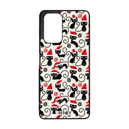 Mikulás fekete cica mintás Xiaomi tok