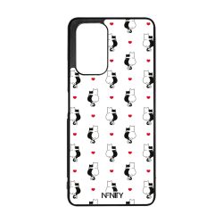 Fehér és fekete cica szerelem mintás Xiaomi tok