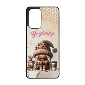   Névvel kérhető - Könyvmoly kávés manó lány mintás Xiaomi tok