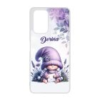 Névvel kérhető - Cuki levendulás manólány levéllel mintás Xiaomi tok