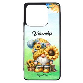 Névvel kérhető Cuki napraforgós manó mintás Xiaomi tok