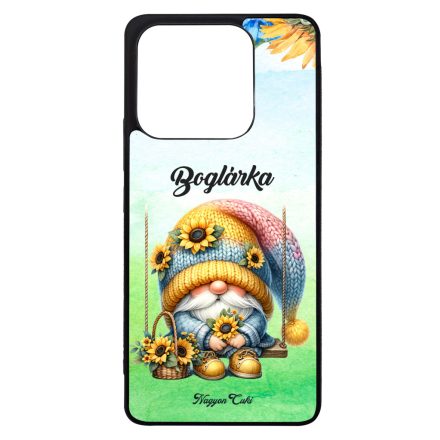 Névvel kérhető Hintázó napraforgós manó mintás Xiaomi tok