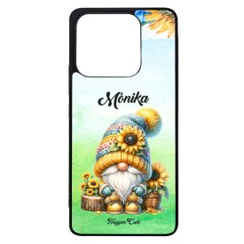   Névvel kérhető Ülő napraforgós manó mintás Xiaomi tok