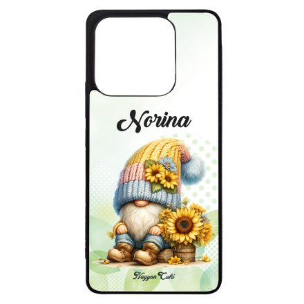 Névvel kérhető Kedves kis napraforgós manó mintás Xiaomi tok