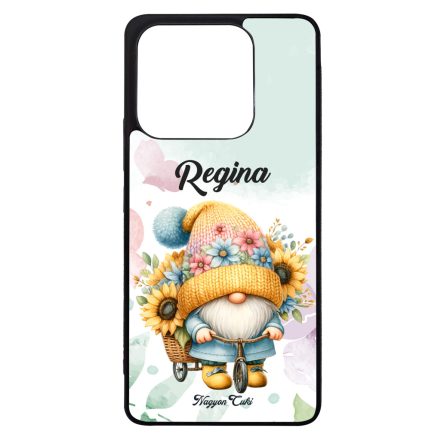 Névvel kérhető Kerékpáros napraforgós manó mintás Xiaomi tok