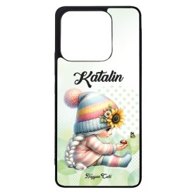   Névvel kérhető Katicás napraforgós manó lány mintás Xiaomi tok