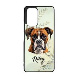 Névvel kérhető - Barna Boxer portré mintás Xiaomi tok