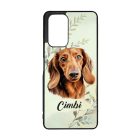 Névvel kérhető - Barna tacskó portré mintás Xiaomi tok