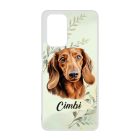 Névvel kérhető - Barna tacskó portré mintás Xiaomi tok