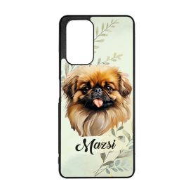   Névvel kérhető - Barna pekingi palotakutya portré mintás Xiaomi tok