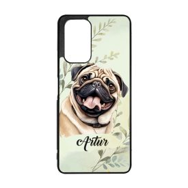 Névvel kérhető - Barna mopsz portré mintás Xiaomi tok