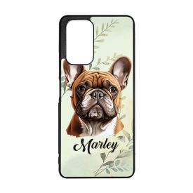   Névvel kérhető - Barna francia bulldog portré mintás Xiaomi tok