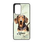 Névvel kérhető - Barna rövidszőrű tacskó portré mintás Xiaomi tok