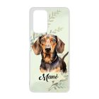 Névvel kérhető - Barna rövidszőrű tacskó portré mintás Xiaomi tok